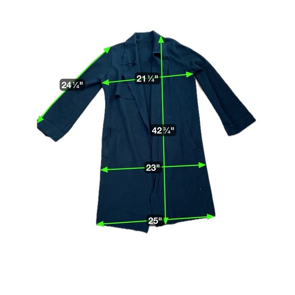 Soia & Kyo Black Slouch Coat Midweight Drape Jacket Size M - Picture 16 of 16